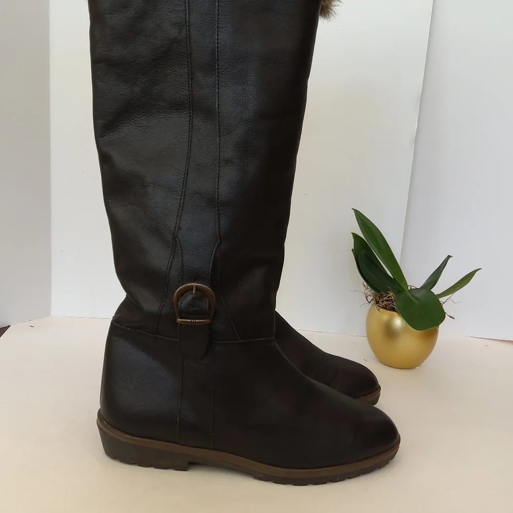 Lepo Vintage Italian Genuine Leather  Winter Riding Boots